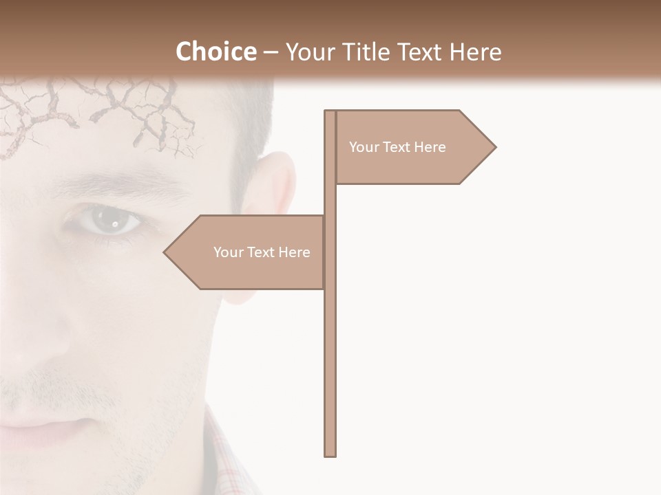 Person Peel Face PowerPoint Template