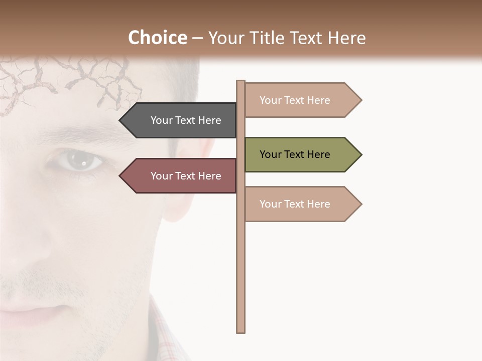 Person Peel Face PowerPoint Template