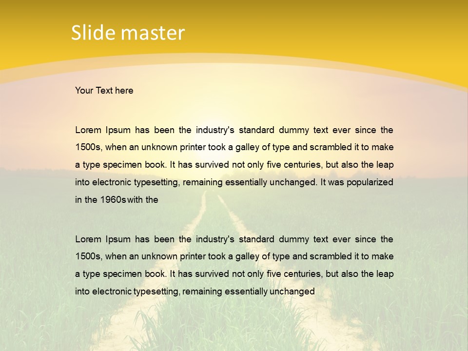 Road Environmental Way PowerPoint Template
