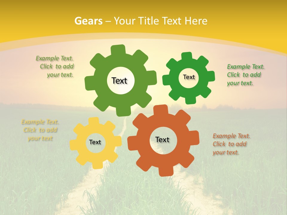 Road Environmental Way PowerPoint Template