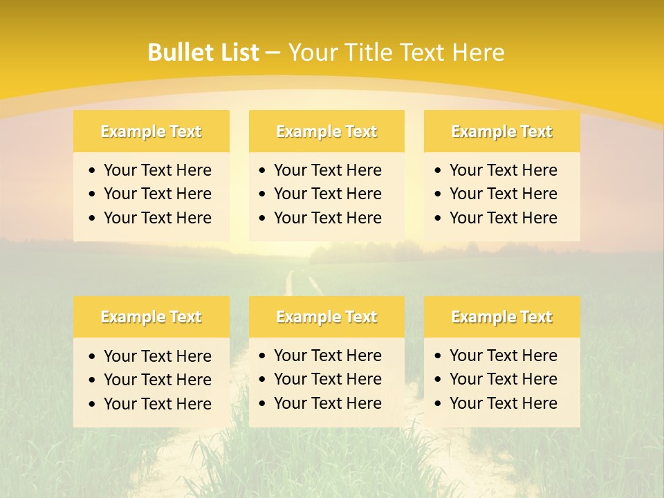 Road Environmental Way PowerPoint Template