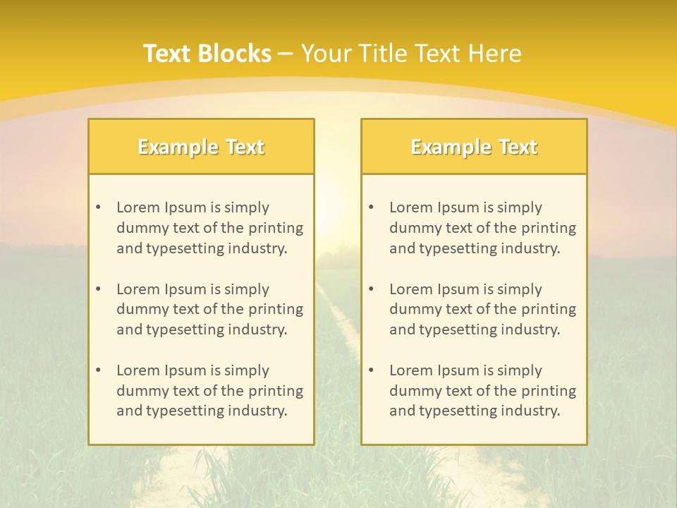Road Environmental Way PowerPoint Template