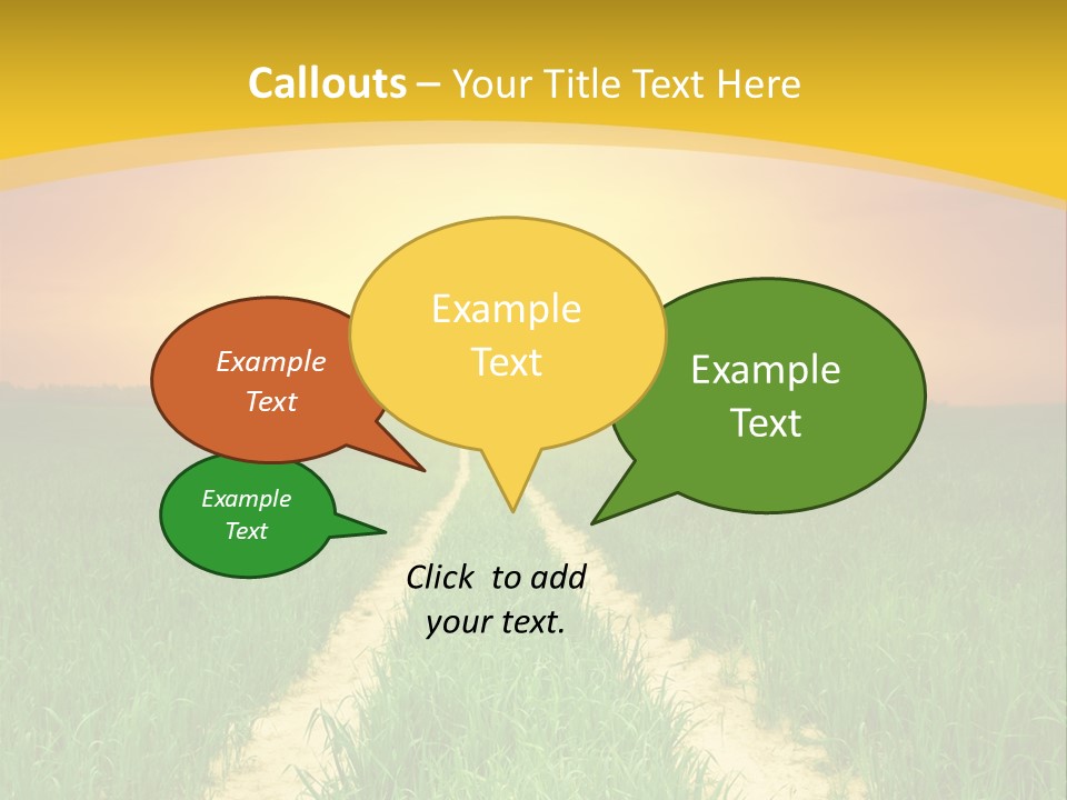 Road Environmental Way PowerPoint Template