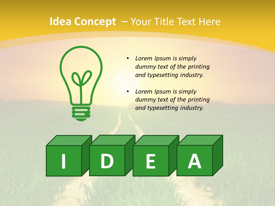Road Environmental Way PowerPoint Template