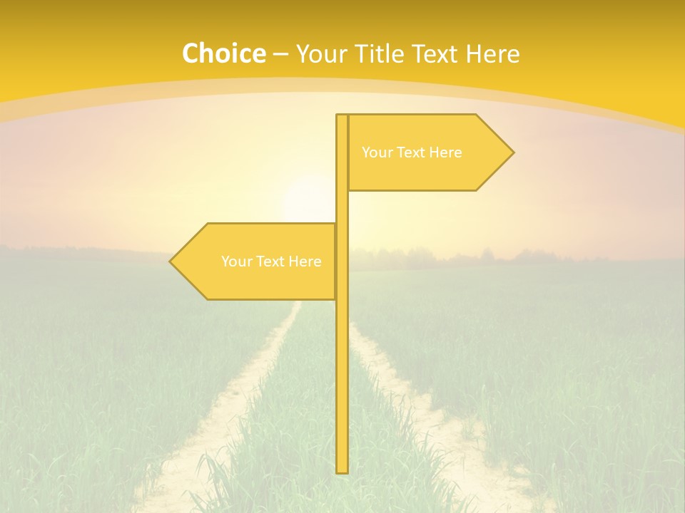 Road Environmental Way PowerPoint Template
