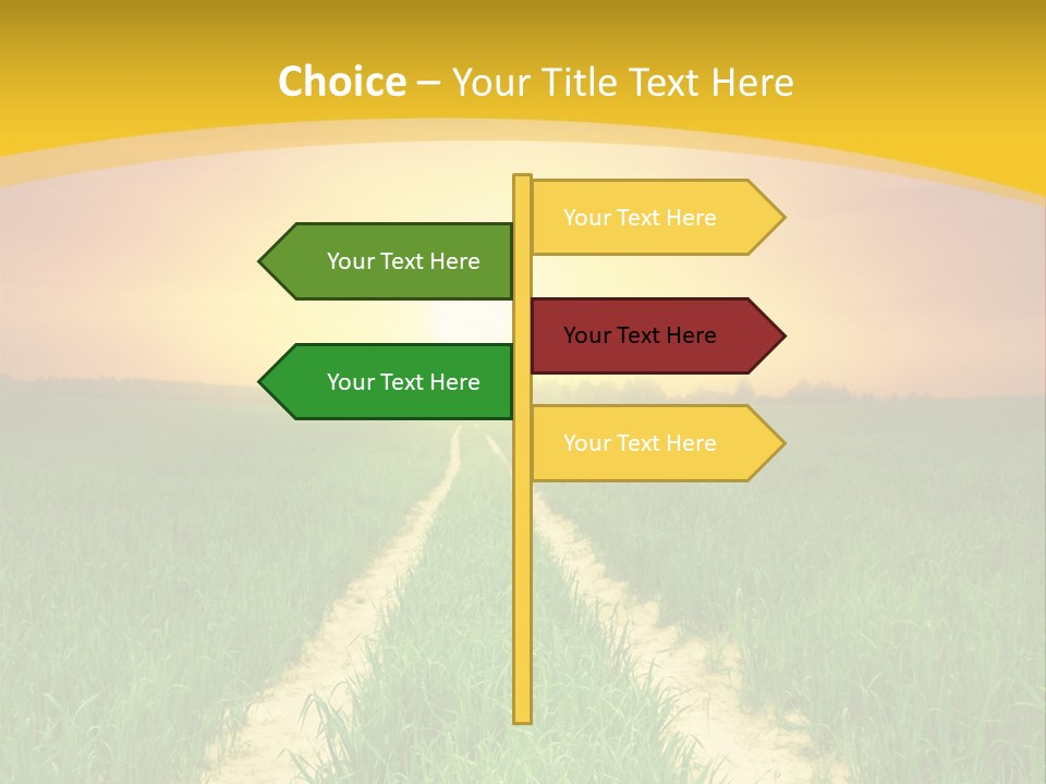 Road Environmental Way PowerPoint Template