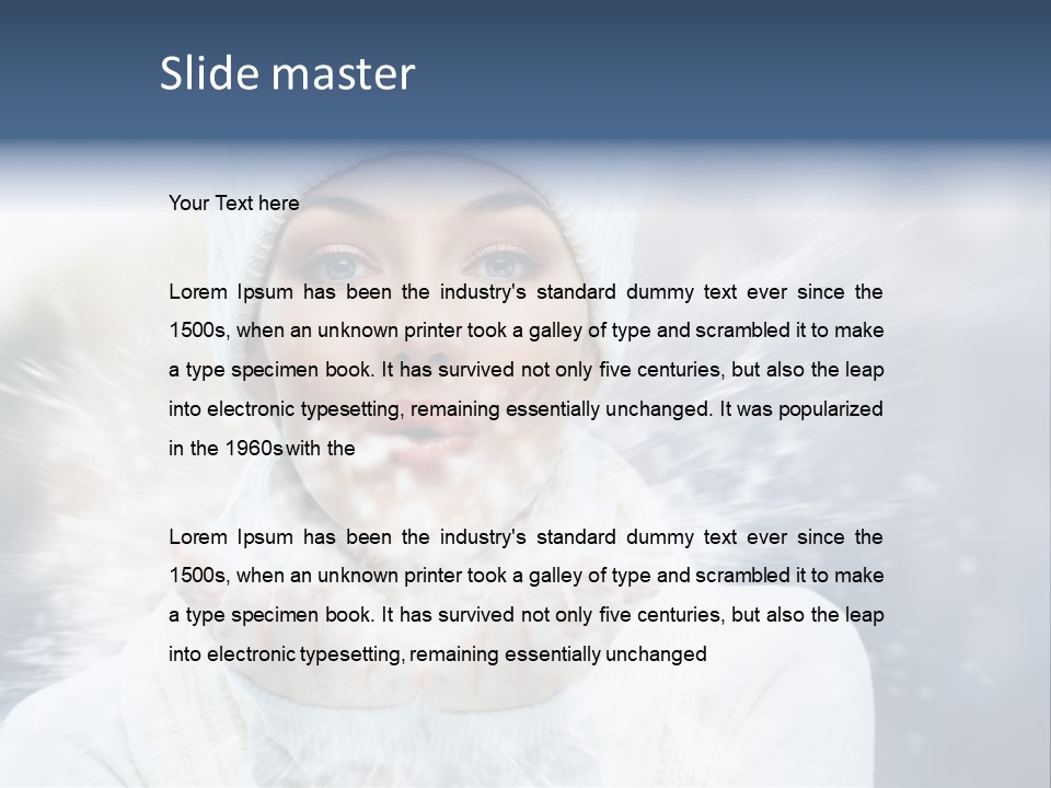 Beauty Cold Winter PowerPoint Template