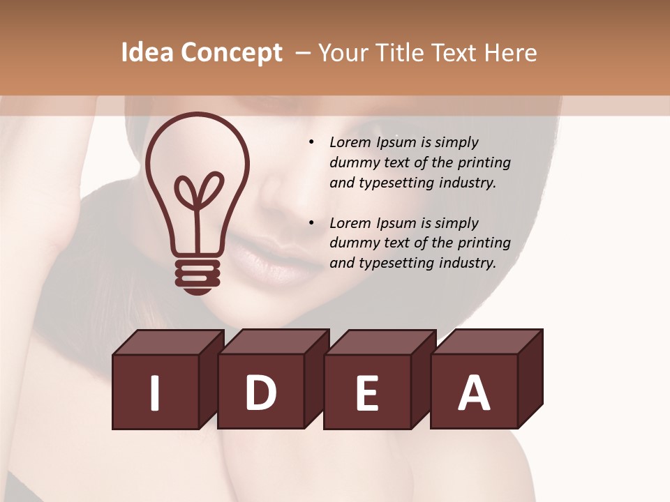 Makeup Beautiful Lips PowerPoint Template