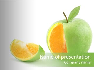 Sector Oranges Objects PowerPoint Template