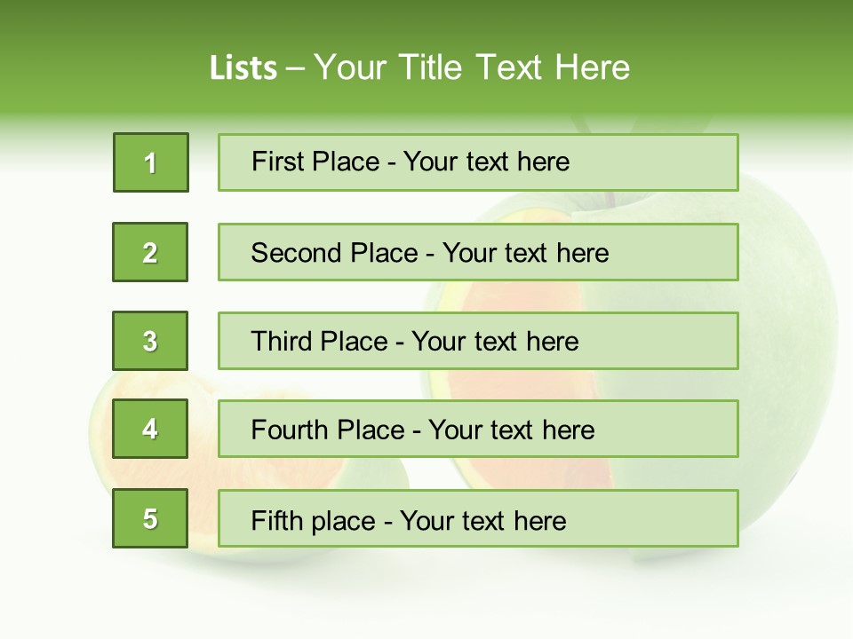 Sector Oranges Objects PowerPoint Template