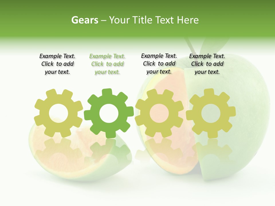 Sector Oranges Objects PowerPoint Template