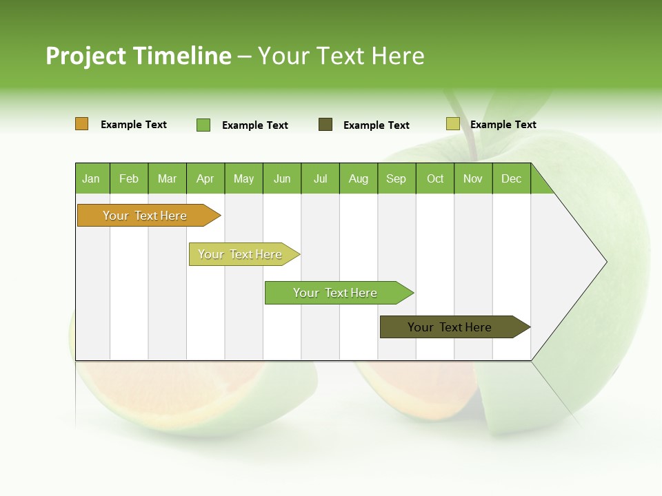 Sector Oranges Objects PowerPoint Template