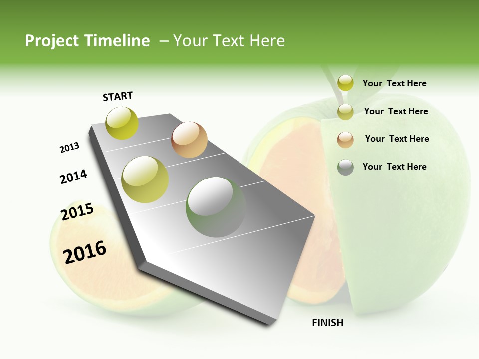 Sector Oranges Objects PowerPoint Template