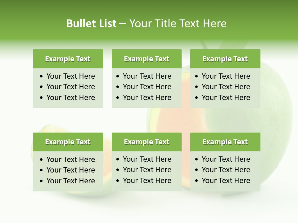 Sector Oranges Objects PowerPoint Template