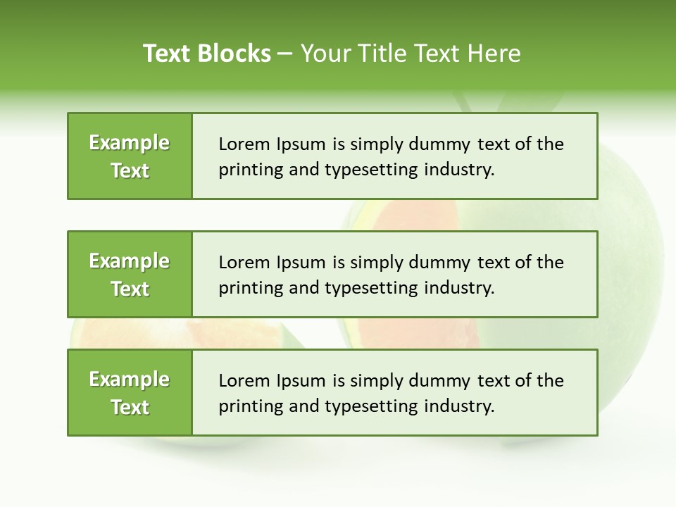 Sector Oranges Objects PowerPoint Template