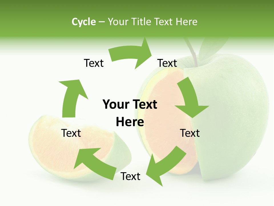 Sector Oranges Objects PowerPoint Template