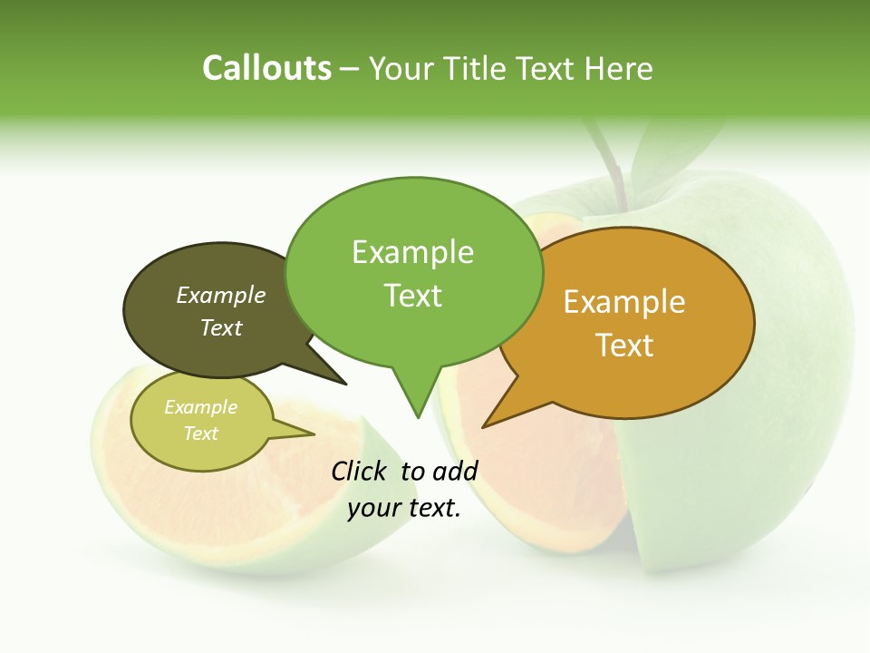 Sector Oranges Objects PowerPoint Template
