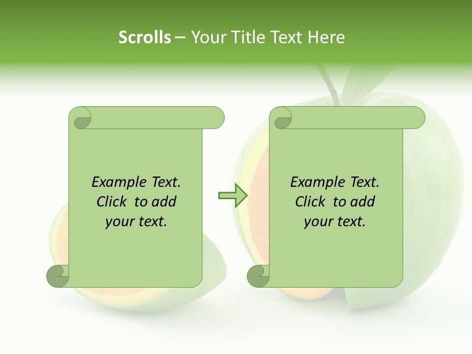 Sector Oranges Objects PowerPoint Template