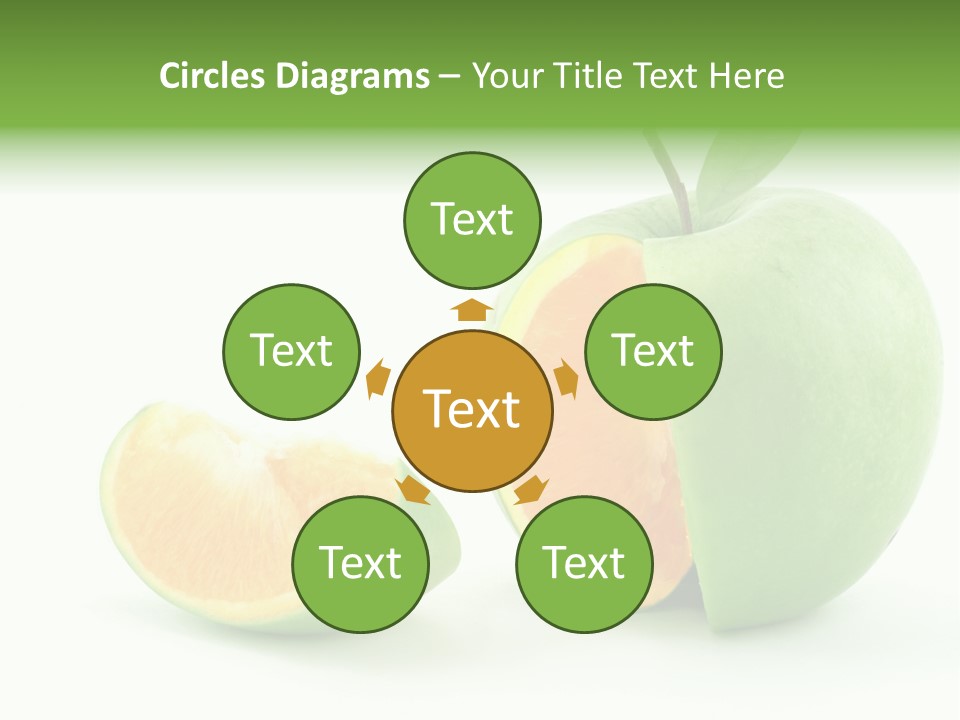 Sector Oranges Objects PowerPoint Template