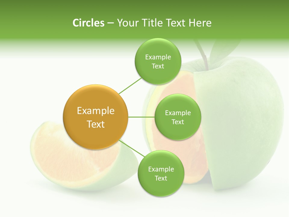 Sector Oranges Objects PowerPoint Template