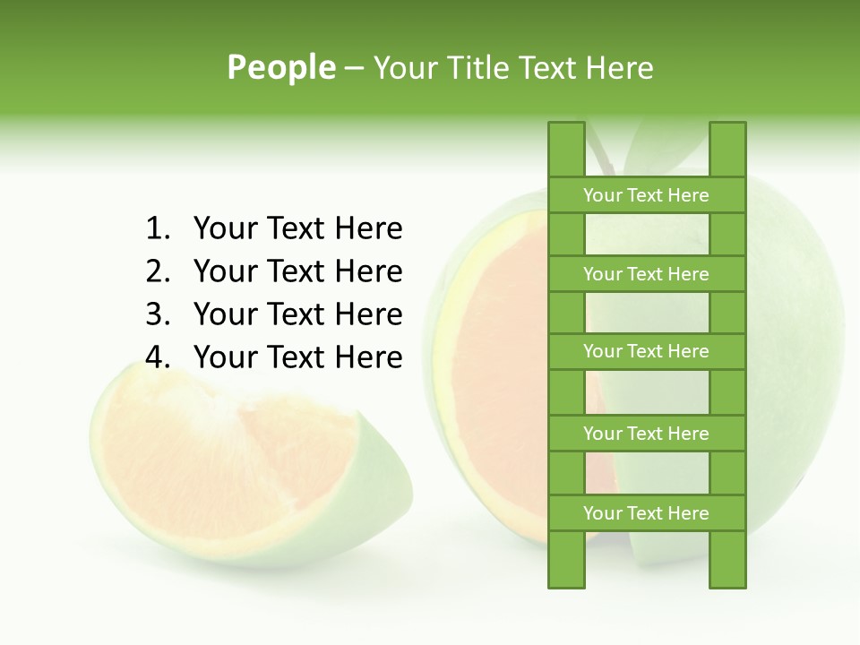 Sector Oranges Objects PowerPoint Template