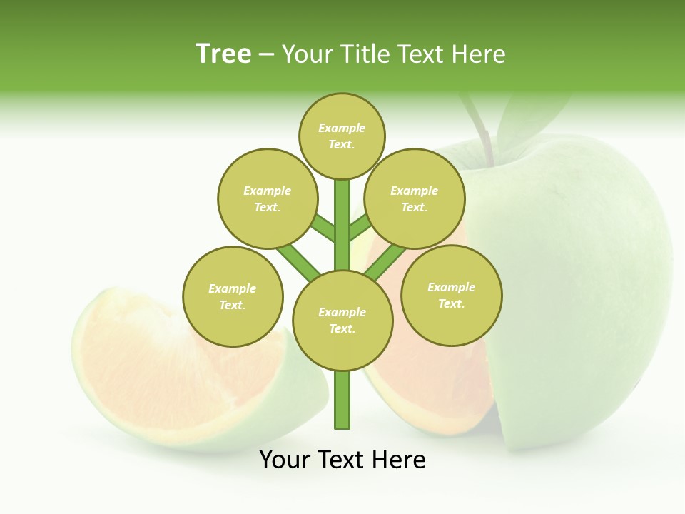 Sector Oranges Objects PowerPoint Template
