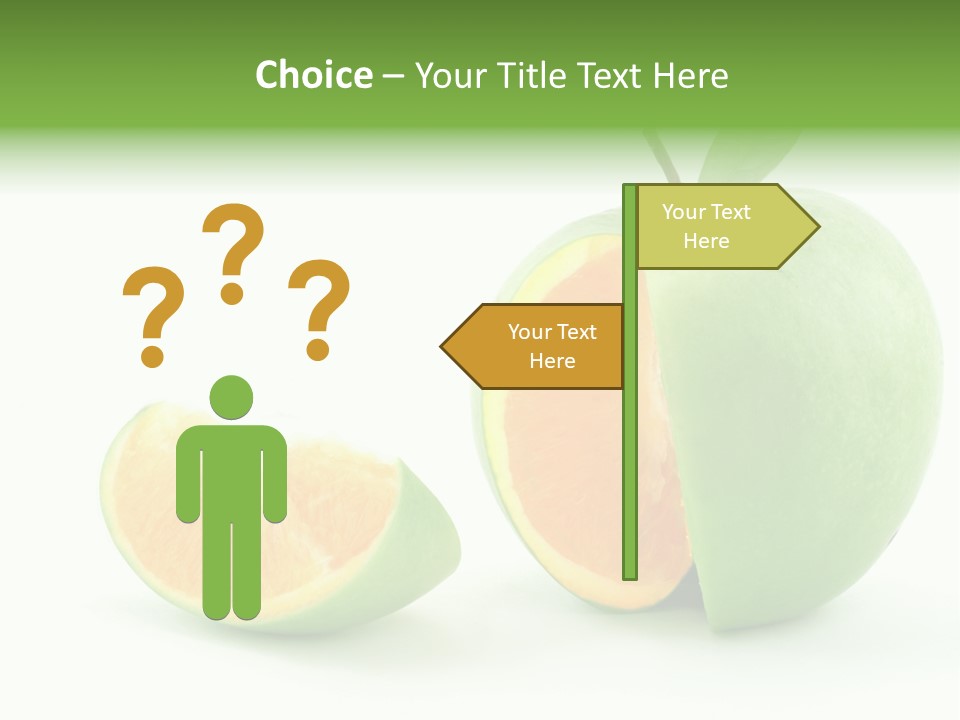 Sector Oranges Objects PowerPoint Template