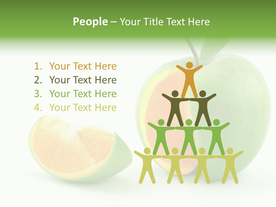 Sector Oranges Objects PowerPoint Template