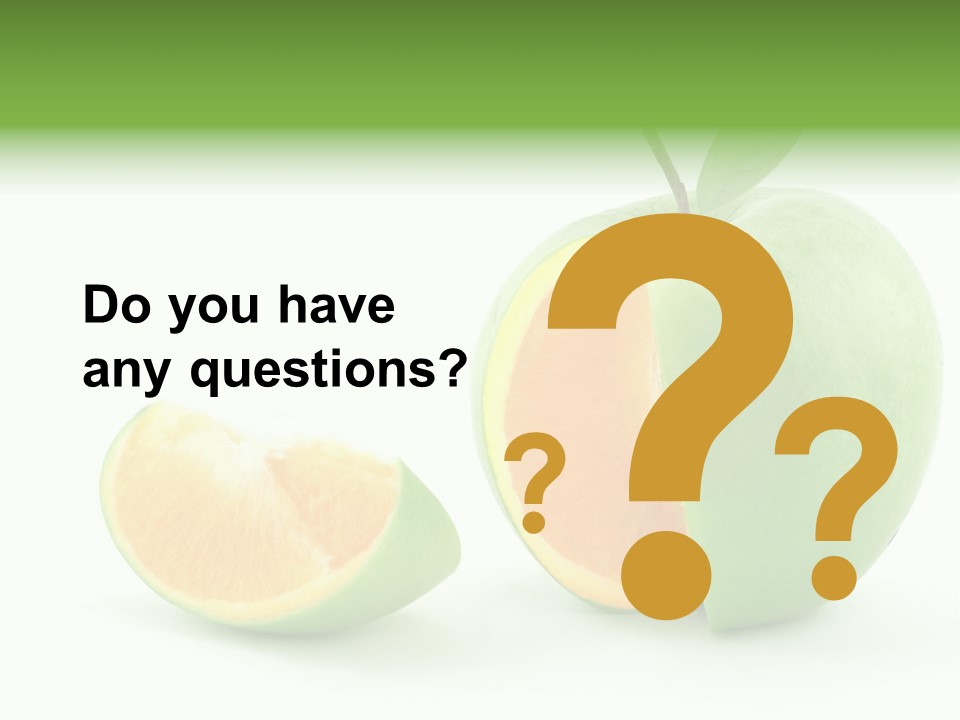 Sector Oranges Objects PowerPoint Template