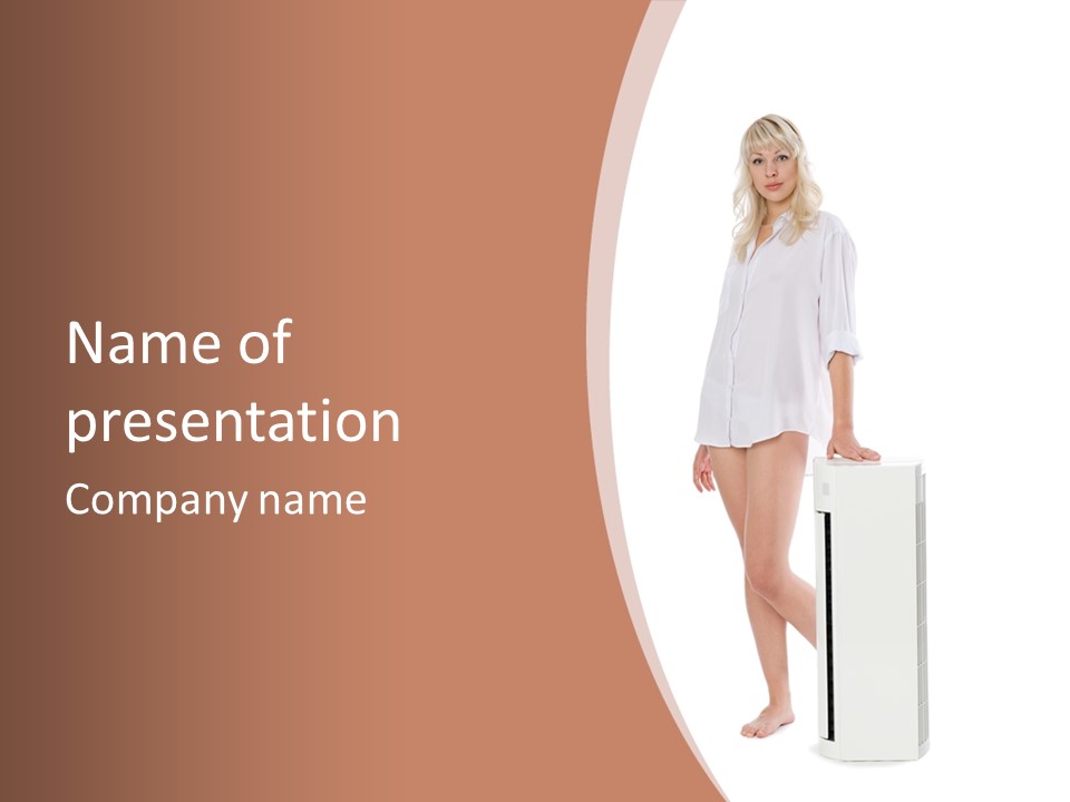 Woman Cute Smile PowerPoint Template