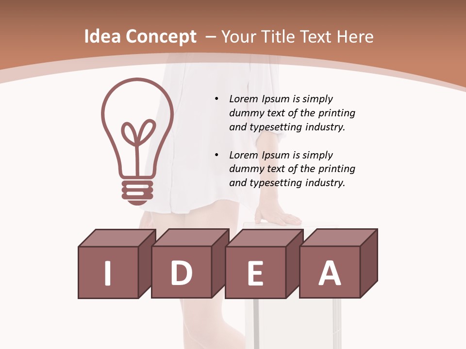 Woman Cute Smile PowerPoint Template