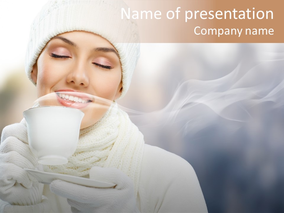 Outdoors Playful Snow PowerPoint Template