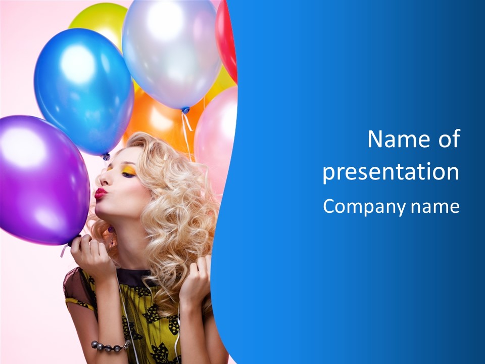 Dress Gorgeous Female PowerPoint Template