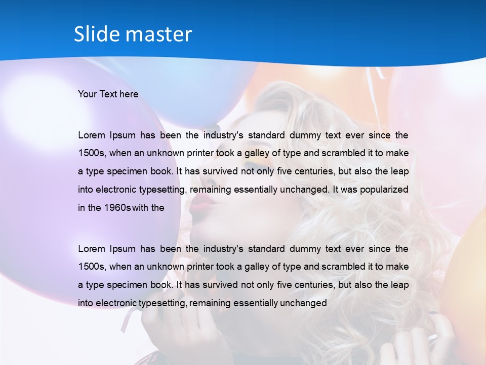 Dress Gorgeous Female PowerPoint Template