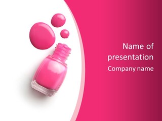 Bottle Make Up Macro PowerPoint Template