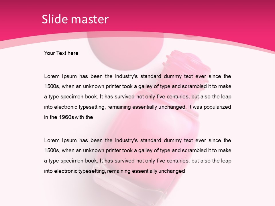 Bottle Make Up Macro PowerPoint Template