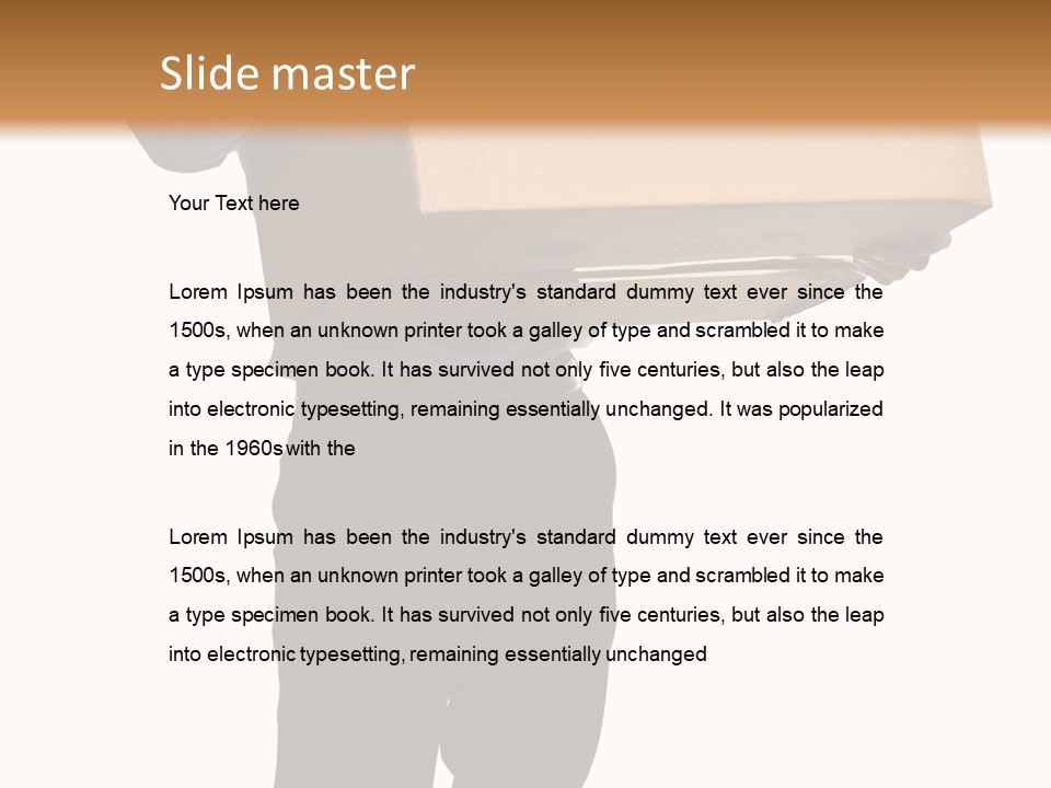 Isolated Fragile Holding PowerPoint Template