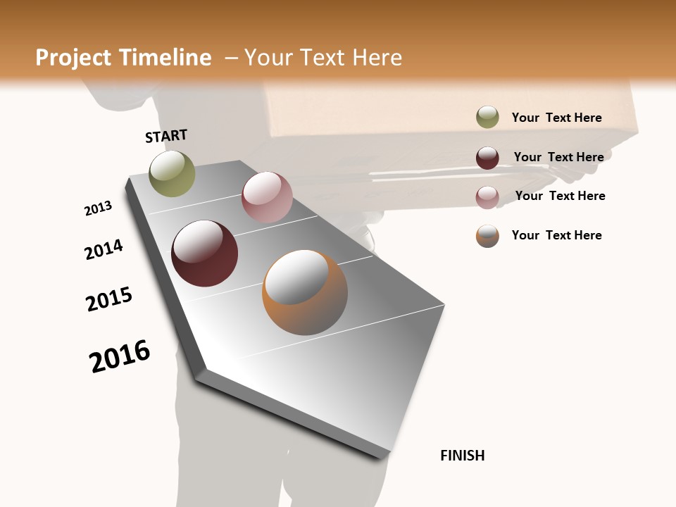 Isolated Fragile Holding PowerPoint Template