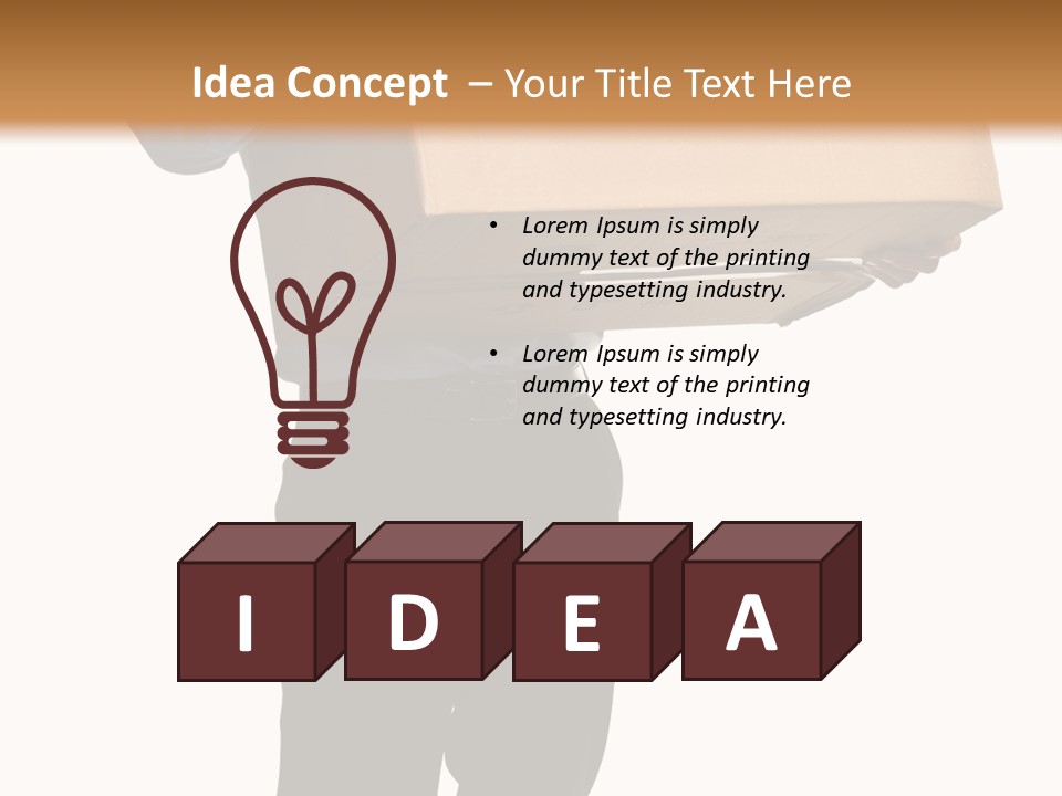 Isolated Fragile Holding PowerPoint Template