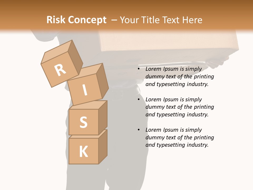Isolated Fragile Holding PowerPoint Template