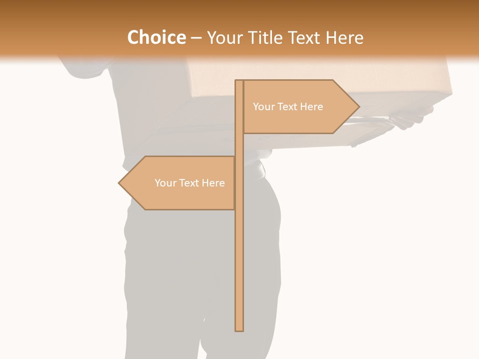 Isolated Fragile Holding PowerPoint Template