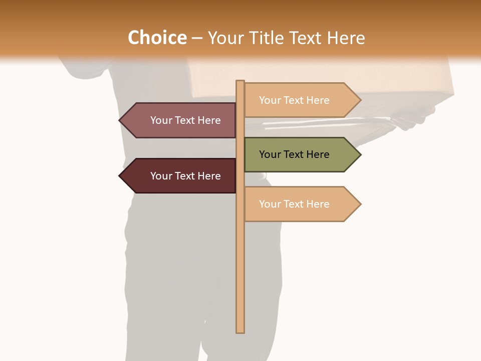 Isolated Fragile Holding PowerPoint Template