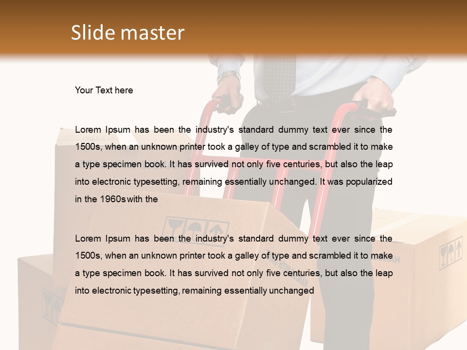 Smiling Carry Vertical PowerPoint Template
