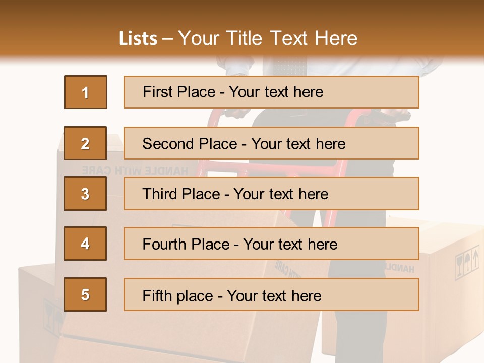 Smiling Carry Vertical PowerPoint Template