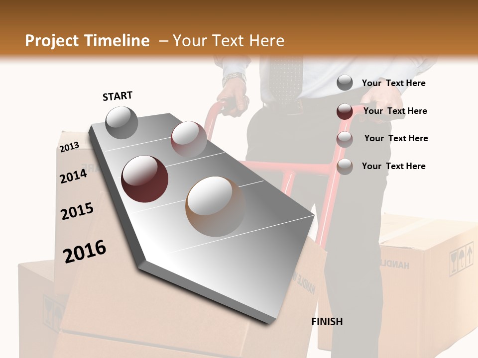 Smiling Carry Vertical PowerPoint Template