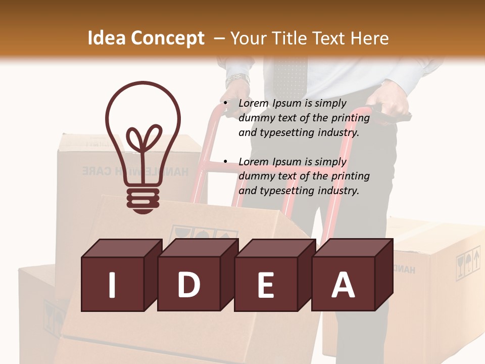 Smiling Carry Vertical PowerPoint Template