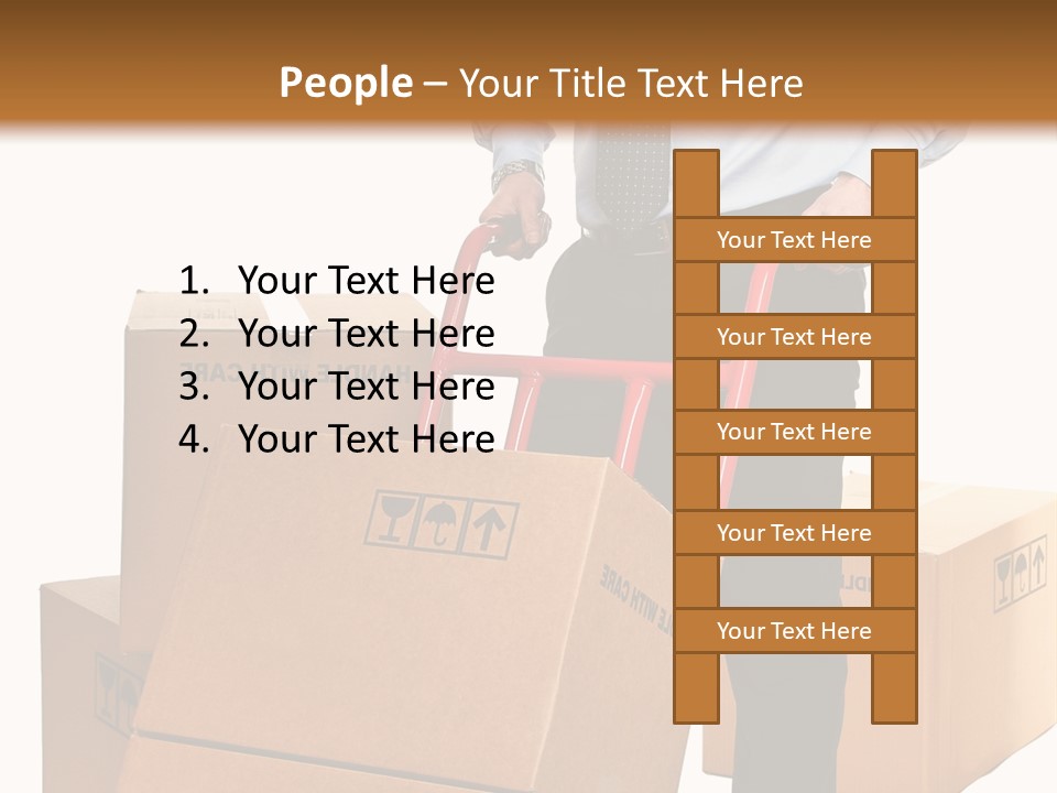Smiling Carry Vertical PowerPoint Template