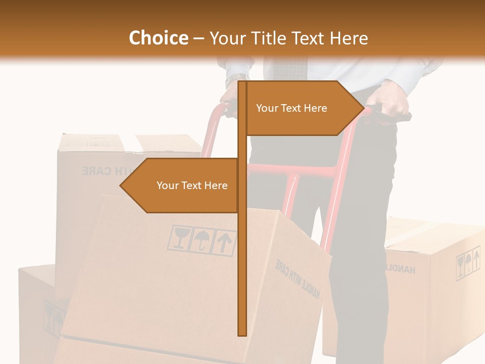 Smiling Carry Vertical PowerPoint Template