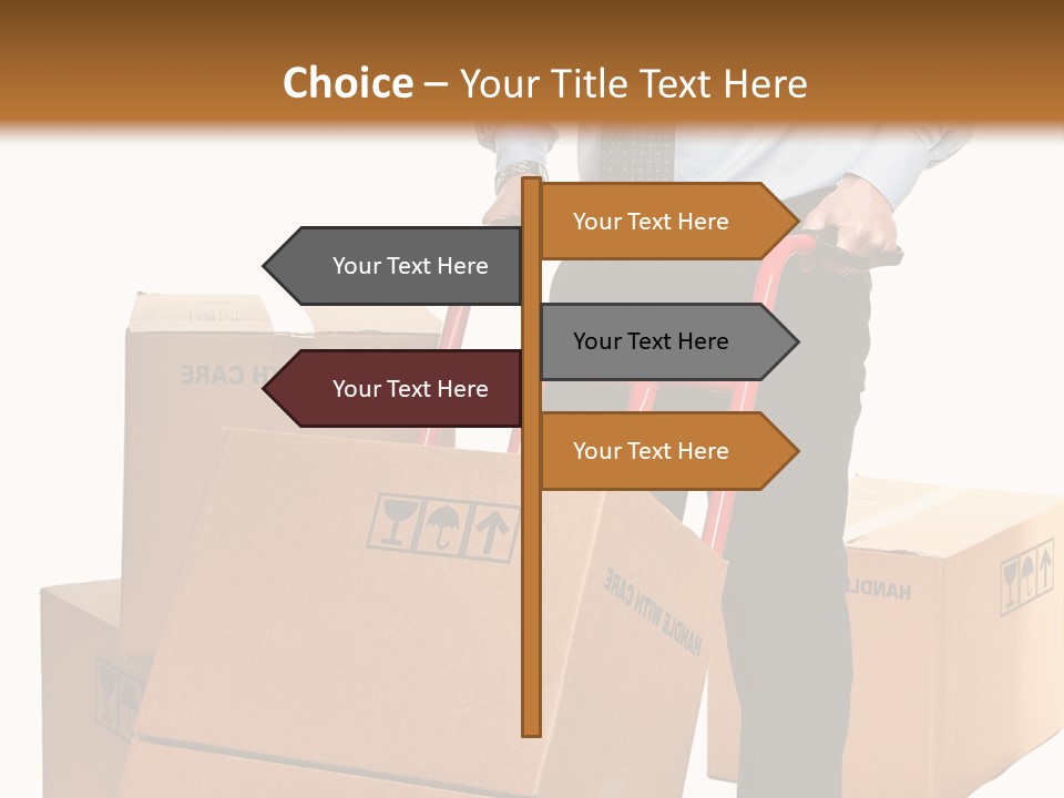 Smiling Carry Vertical PowerPoint Template