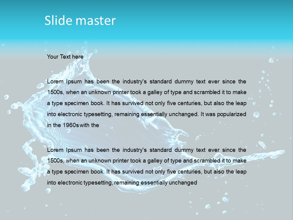 Water Transparent Isolated PowerPoint Template